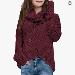 Burgundy sweater 140 cm.